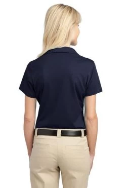 Port Authority Shirts: Women's L527 DNY Dark Navy Tech Pique Polo -Work Clothes Discount Store 4725 darknavy 2 l527darknavymodelback 337w