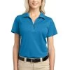 Port Authority Shirts: Women's L527 VB Vivid Blue Ladies Tech Pique Polo -Work Clothes Discount Store 4725 vividblue 1 l527vividbluemodelfront 1200w