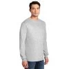 Gildan Shirt: Men's 5400 Ash Heavy Cotton Long Sleeve -Work Clothes Discount Store 5400 ash model 3q