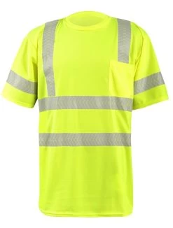 OccuNomix Shirts: Men's LUX TSSP3B Yellow Segmented Tape Short Sleeve Class 3 T-Shirt