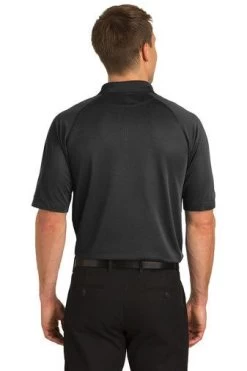 Port Authority Shirts: Men's TLK525 BLK Black Tall Dry Zone Ottoman Polo -Work Clothes Discount Store 5622 black 2 tlk525blackmodelback2 337w