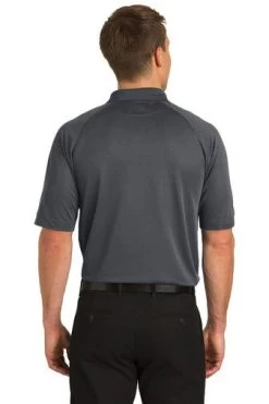 Port Authority Shirts: Men's TLK525 IG Iron Grey Tall Dry Zone Ottoman Polo -Work Clothes Discount Store 5622 irongrey 2 tlk525irongreymodelback2 337w