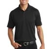 Port Authority Shirts: Men's K569 BLK Black Diamond Jacquard Polo -Work Clothes Discount Store 6589 black 1 k569blackmodelfront 337w