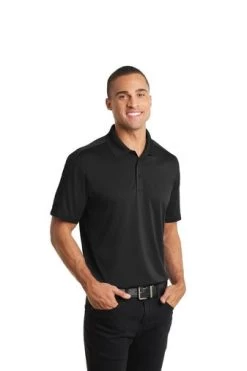 Port Authority Shirts: Men's K569 BLK Black Diamond Jacquard Polo 7 Port Authority Shirts: Men's K569 BLK Black Diamond Jacquard Polo -Work Clothes Discount Store 6589 black 4 k569blackmodel3q 337w