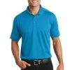 Port Authority Shirts: Men's K569 BW Blue Wake Diamond Jacquard Polo -Work Clothes Discount Store 6589 bluewake 1 k569bluewakemodelfront 1200w