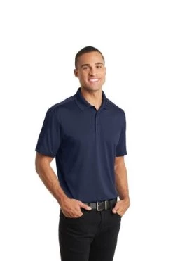 Port Authority Shirts: Men's K569 TN True Navy Diamond Jacquard Polo 7 Port Authority Shirts: Men's K569 TN True Navy Diamond Jacquard Polo -Work Clothes Discount Store 6589 truenavy 4 k569truenavymodel3q 337w