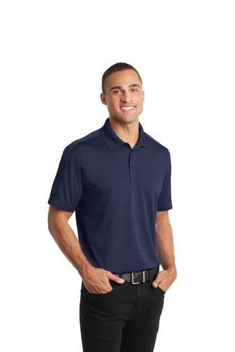 Port Authority Shirts: Men's K569 TN True Navy Diamond Jacquard Polo 4 Port Authority Shirts: Men's K569 TN True Navy Diamond Jacquard Polo - Image 2
