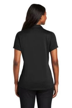 Port Authority Shirts: Women's L569 BLK Black Diamond Jacquard Ladies Polo -Work Clothes Discount Store 6592 black 2 l569blackmodelback2 337w