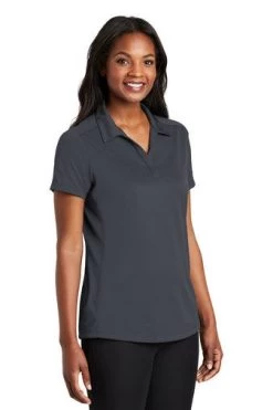 Port Authority Shirts: Women's L569 GPH Graphite Diamond Jacquard Ladies Polo -Work Clothes Discount Store 6592 graphite 4 l569graphitemodel3q2 337w