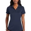 Port Authority Shirts: Women's L569 TN True Navy Diamond Jacquard Ladies Polo -Work Clothes Discount Store 6592 truenavy 1 l569truenavymodelfront2 337w
