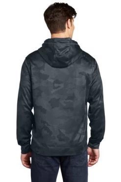 Sport-Teck Sweatshirts: Men's ST240 DSG Dark Smoke Grey Sport-Wick CamoHex Fleece Hooded Pullover 9 Sport-Teck Sweatshirts: Men's ST240 DSG Dark Smoke Grey Sport-Wick CamoHex Fleece Hooded Pullover -Work Clothes Discount Store 6647 dksmkgy 2 st240dksmkgymodelback1 337w
