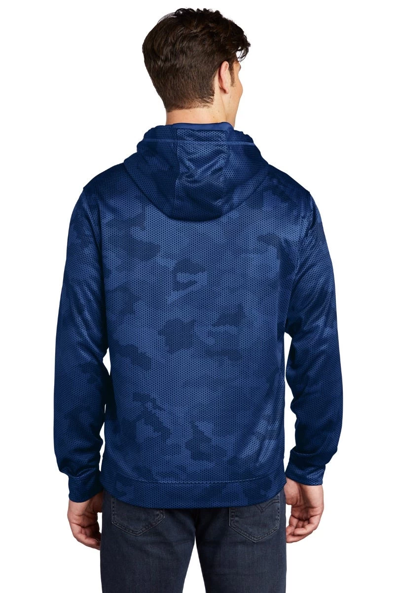 Sport-Teck Sweatshirts: Men's ST240 TR True Royal Sport-Wick CamoHex Fleece Hooded Pullover 5 Sport-Teck Sweatshirts: Men's ST240 TR True Royal Sport-Wick CamoHex Fleece Hooded Pullover - Image 3