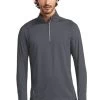 Ogio Shirts: Men's OE335 GGY Gear Grey Endurance Nexus 1/4-Zip Pullover -Work Clothes Discount Store 6671 geargrey 1 oe335geargreymodelfront2 337w