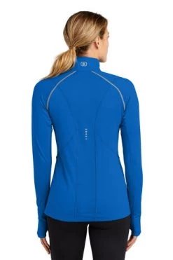 Ogio Shirts: Women's LOE335 EBL Electric Blue Nexus 1/4-Zip Pullover -Work Clothes Discount Store 6672 elecblue 2 loe335elecbluemodelback4 337w