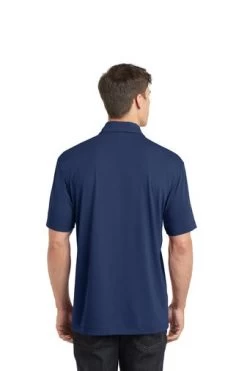 Port Authority Shirts: Men's K568 EB Estate Blue Cotton Touch Performance Polo -Work Clothes Discount Store 6673 estateblue 2 k568estatebluemodelback 337w