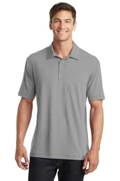 Port Authority Shirts: Men's K568 FG Frost Grey Cotton Touch Performance Polo