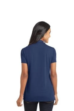 Port Authority Shirts: Women's L568 EB Estate Blue Cotton Touch Performance Polo -Work Clothes Discount Store 6674 estateblue 2 l568estatebluemodelback 337w
