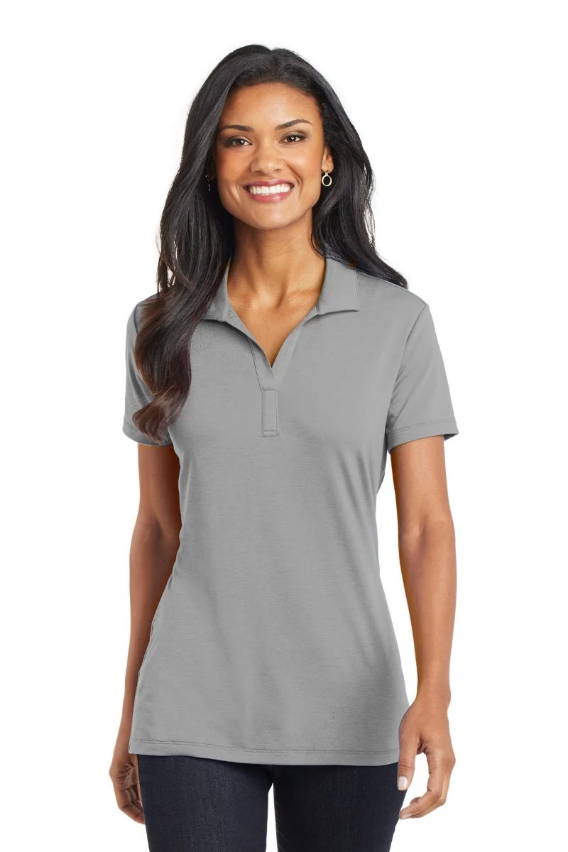 Port Authority Shirts: Women's L568 FG Frost Grey Ladies Cotton Touch Performance Polo 3 Port Authority Shirts: Women's L568 FG Frost Grey Ladies Cotton Touch Performance Polo