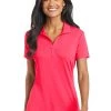 Port Authority Shirts: Women's L568 HC Hot Coral Ladies Cotton Touch Performance Polo -Work Clothes Discount Store 6674 hotcoral 1 l568hotcoralmodelfront 1200w