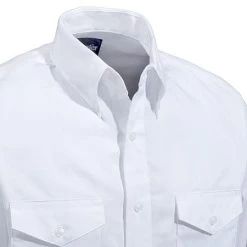 Wrangler Shirts: Men's White 71135 CH Cotton Twill Long Sleeve Western Shirt