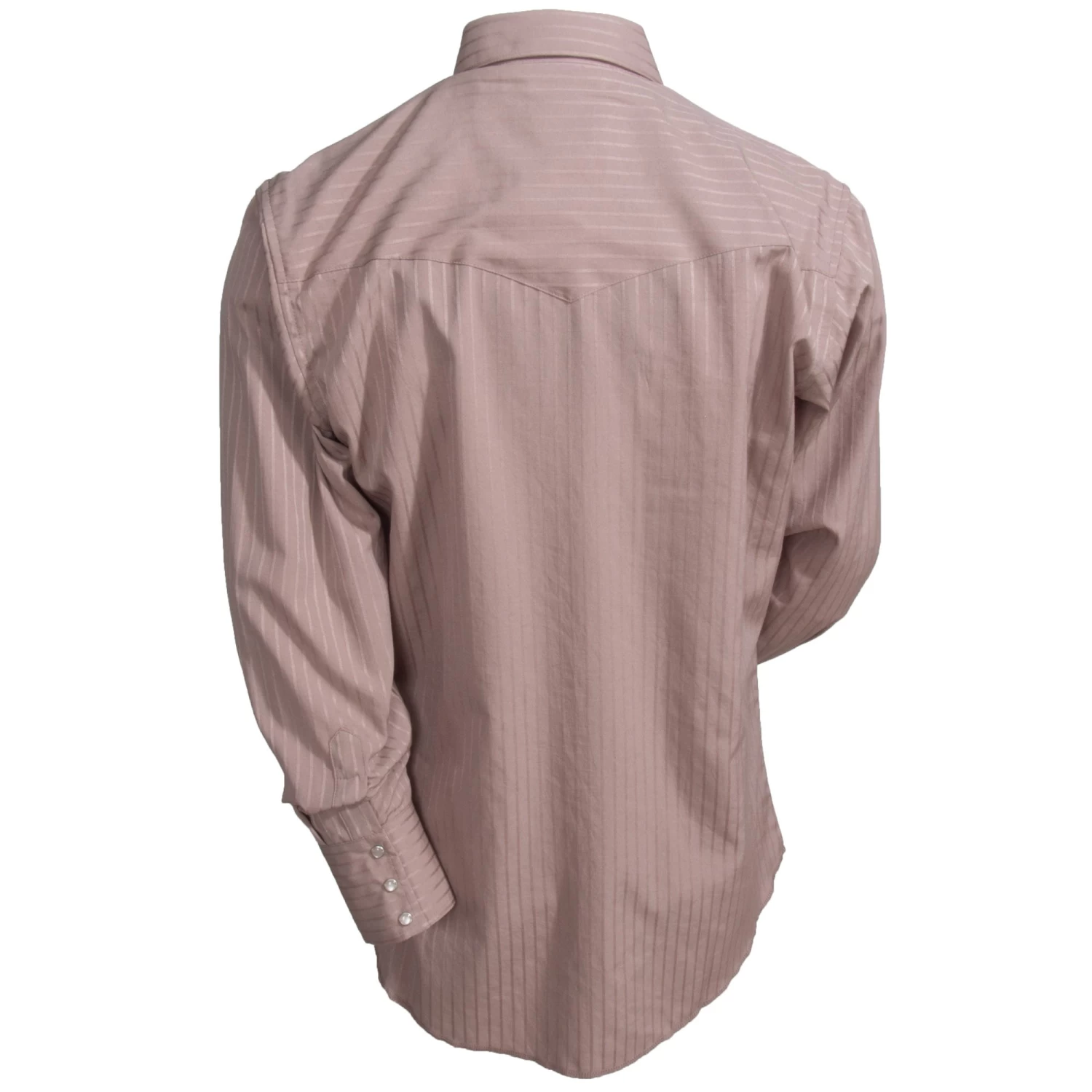 Wrangler Shirts: Men's Tan 75742 TN Sport Western Dobby Stripe Long Sleeve Shirt 5 Wrangler Shirts: Men's Tan 75742 TN Sport Western Dobby Stripe Long Sleeve Shirt - Image 3