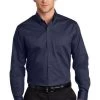 Port Authority Shirts: Men's S663 TNY True Navy Button Down SuperPro Twill Shirt 2 Port Authority Shirts: Men's S663 TNY True Navy Button Down SuperPro Twill Shirt -Work Clothes Discount Store 7607 truenavy 1 s663truenavymodelfront3 337w