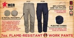 MCR Safety: Men's PT2N Navy Flame Resistant FR Navy Work Pants 11 MCR Safety: Men's PT2N Navy Flame Resistant FR Navy Work Pants -Work Clothes Discount Store 7 ounce flame resistant fr work pants 1