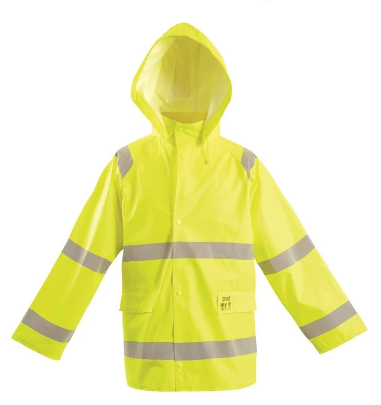 OccuNomix Jacket: Men's LUX TJR Yellow High Visibility Rain Jacket 3 OccuNomix Jacket: Men's LUX TJR Yellow High Visibility Rain Jacket