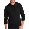 District Sweatshirts: Men's DT571 BLK Black Featherweight French Terry Hoodie -Work Clothes Discount Store 9747 black 1 dt571blackmodelfront 337w