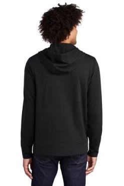 NEW ERA Sport-Tek Jackets: Men's ST293 BTS Black Triad Solid PosiCharge Tri-Blend Wicking Fleece Full-Zip Hooded Jacket -Work Clothes Discount Store 9760 blacktriadso 2 st293blacktriadsomodelback 337w