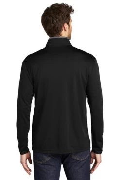 Port Authority Shirts: Men's K584 BSTG Black Steel Grey Silk Touch Performance 1/4-Zip Shirt 9 Port Authority Shirts: Men's K584 BSTG Black Steel Grey Silk Touch Performance 1/4-Zip Shirt -Work Clothes Discount Store 9771 blacksteelgy 2 k584blacksteelgymodelback 337w