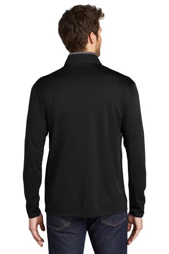 Port Authority Shirts: Men's K584 BSTG Black Steel Grey Silk Touch Performance 1/4-Zip Shirt 6 Port Authority Shirts: Men's K584 BSTG Black Steel Grey Silk Touch Performance 1/4-Zip Shirt - Image 4