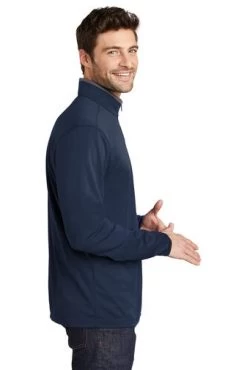 Port Authority Shirts: Men's K584 NVSG Navy Steel Grey Silk Touch Performance 1/4-Zip Shirt -Work Clothes Discount Store 9771 navysteelgry 3 k584navysteelgrymodelside 337w
