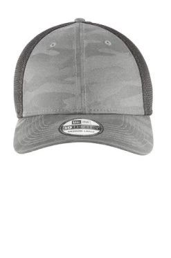 New Era Hats: Men's NE1091 RGCG Rainstorm Grey Camo Graphite Tonal Stretch Tech Mesh Cap
