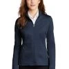 Port Authority Sweatshirts: Women's L249 DBNH Dress Blue Navy Heather Diamond Full Zip