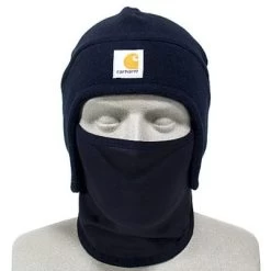 Carhartt Hats: Fleece Polyester Mask Hat A202BLK -Work Clothes Discount Store a202blk 1