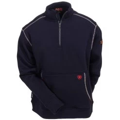 Ariat Sweatshirts: Men's 10015950 Flame-Resistant Blue Quarter-Zip Sweatshirt 8 Ariat Sweatshirts: Men's 10015950 Flame-Resistant Blue Quarter-Zip Sweatshirt -Work Clothes Discount Store ariat 10015950 f 01
