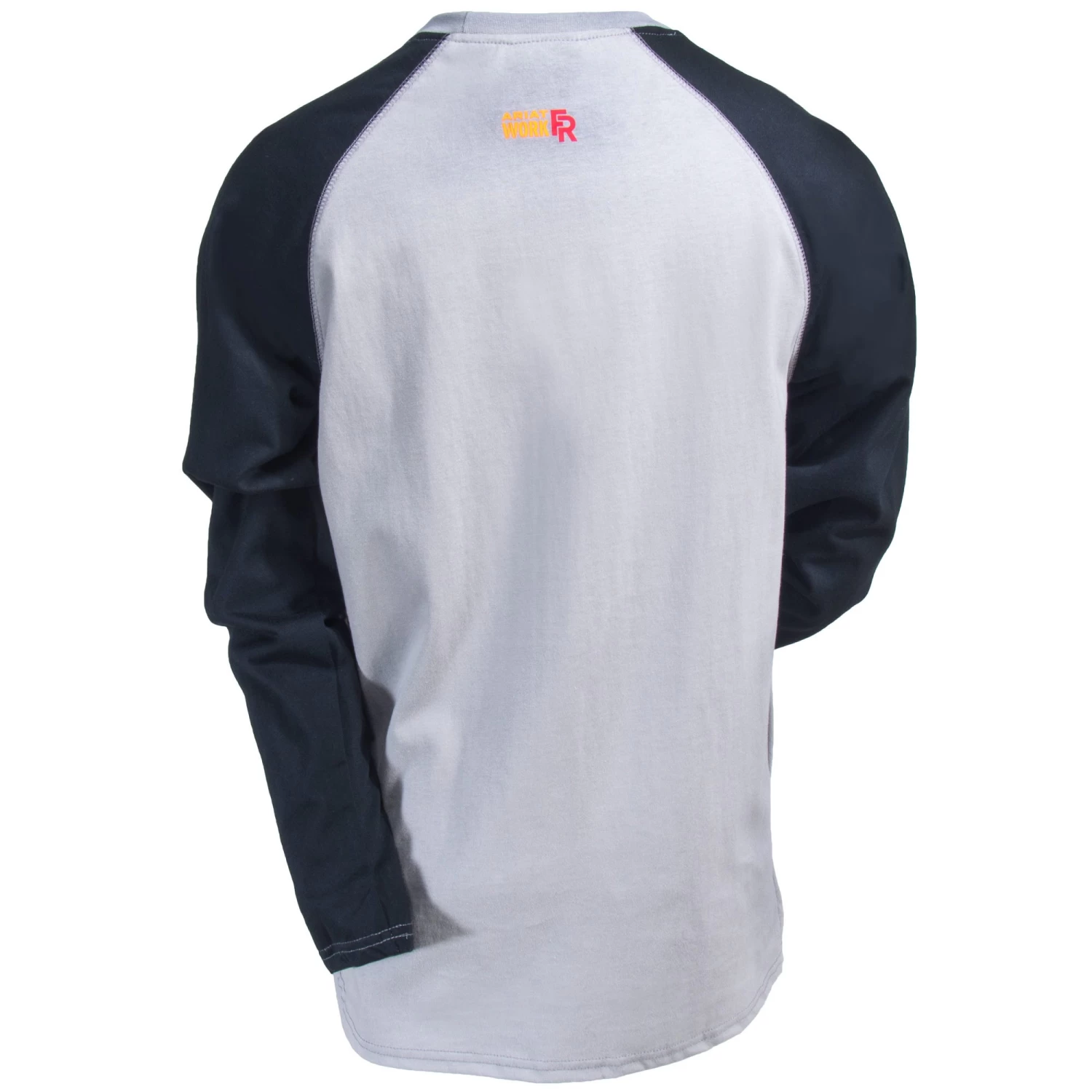 Ariat Work FR Shirts: Men's Baseball 10018439 Grey/Black Crew Neck Tee 5 Ariat Work FR Shirts: Men's Baseball 10018439 Grey/Black Crew Neck Tee - Image 3