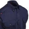 Ariat Work FR Shirts: 10018816 Solid Navy FR Long-Sleeve Men's Button-Down Work Shirt -Work Clothes Discount Store ariat 10018816 nvy cd 01