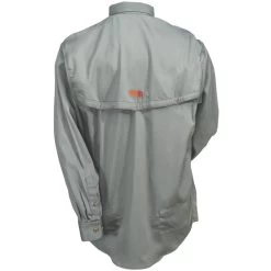 Ariat Work FR Shirts: Men's 10019063 FR Solid Vented Long-Sleeve Button-Down Silver Shirt -Work Clothes Discount Store ariat 10019063 b 01