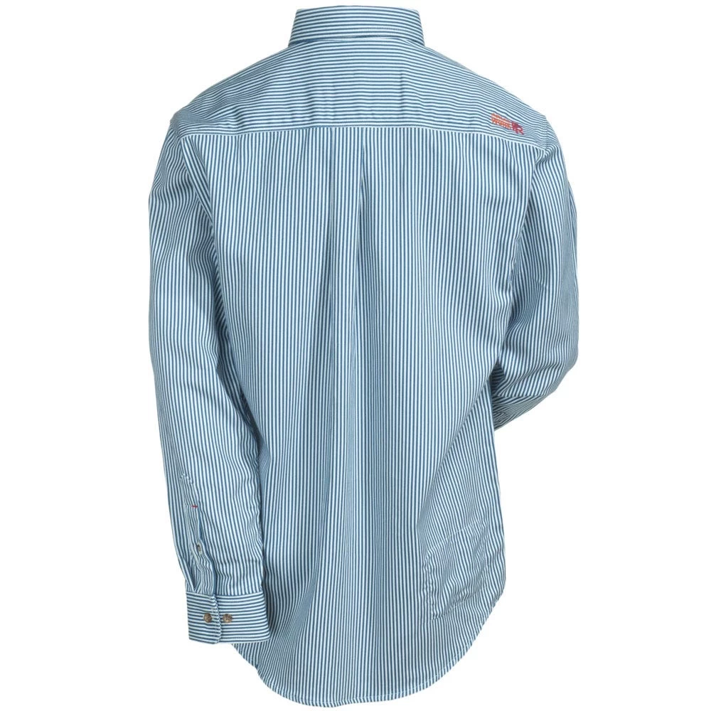 Ariat Shirts: Men's 10012250 Blue Flame-Resistant Stripe Work Shirt 4 Ariat Shirts: Men's 10012250 Blue Flame-Resistant Stripe Work Shirt - Image 2