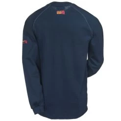 Ariat Shirts: Men's 10013518 Navy Flame-Resistant Long-Sleeve Henley Shirt -Work Clothes Discount Store ariat fr 10013518 b 01