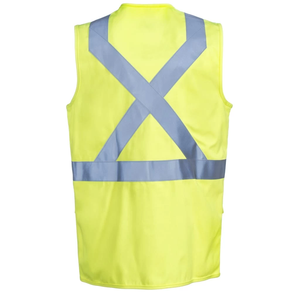 Black Stallion Vests: Men's VF1110 HY Hi Vis Yellow TruGuard 250 FR Safety Vest 3 Black Stallion Vests: Men's VF1110 HY Hi Vis Yellow TruGuard 250 FR Safety Vest