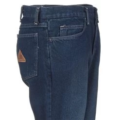 Bulwark Jeans: Men's PEJM SD Flame-Resistant Blue Denim Straight Cut Jeans