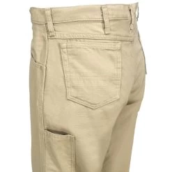 Bulwark Pants: Men's Flame-Resistant PLJ6 KH Khaki Excel Canvas Pants -Work Clothes Discount Store bulwark plj6khj l 01