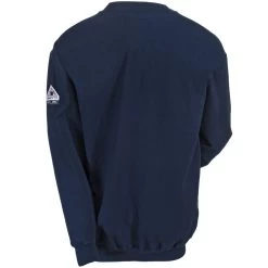 Bulwark Sweatshirts: Men's SEC2 NV Flame-Resistant Navy Blue Crewneck 7 Bulwark Sweatshirts: Men's SEC2 NV Flame-Resistant Navy Blue Crewneck -Work Clothes Discount Store bulwark sec2nv b 01