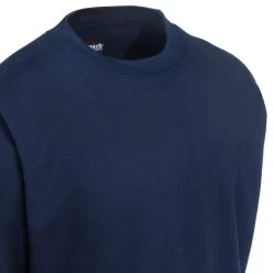 Bulwark Sweatshirts: Men's SEC2 NV Flame-Resistant Navy Blue Crewneck