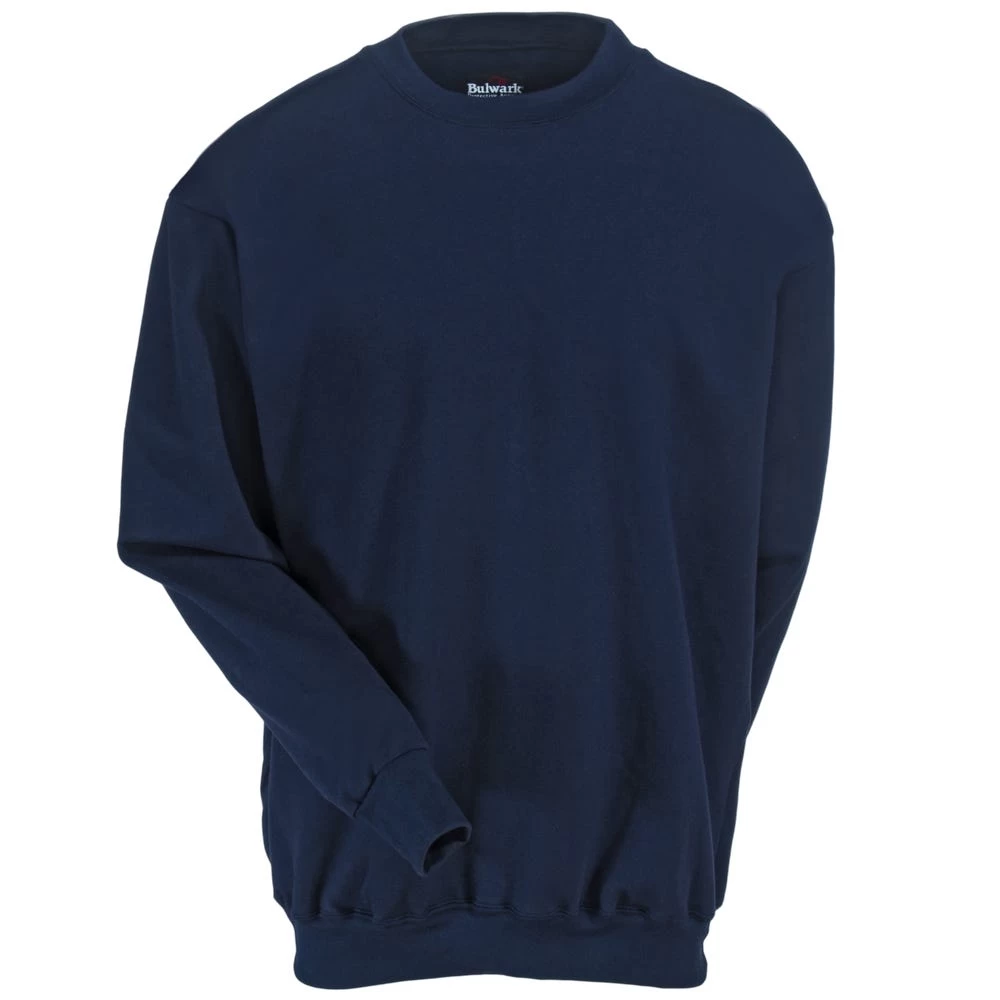 Bulwark Sweatshirts: Men's SEC2 NV Flame-Resistant Navy Blue Crewneck 4 Bulwark Sweatshirts: Men's SEC2 NV Flame-Resistant Navy Blue Crewneck - Image 2