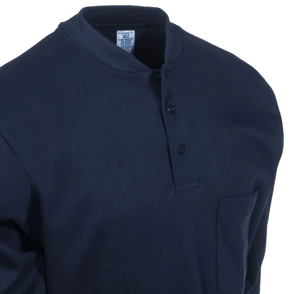 Bulwark Shirts: Men's Flame-Resistant SEL2 NV Navy Henley Work Shirt 3 Bulwark Shirts: Men's Flame-Resistant SEL2 NV Navy Henley Work Shirt