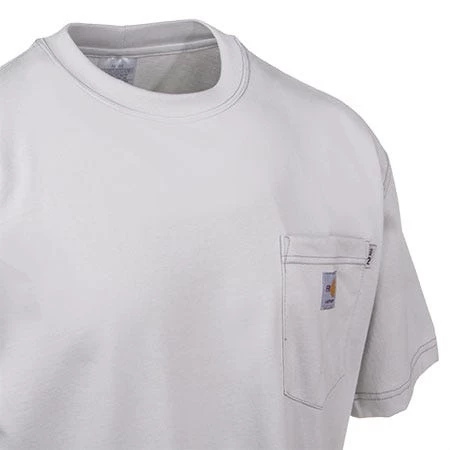 Carhartt Force Shirts: Men's Force Grey 100234 051 Flame Resistant Short Sleeve Shirt 4 Carhartt Force Shirts: Men's Force Grey 100234 051 Flame Resistant Short Sleeve Shirt - Image 2
